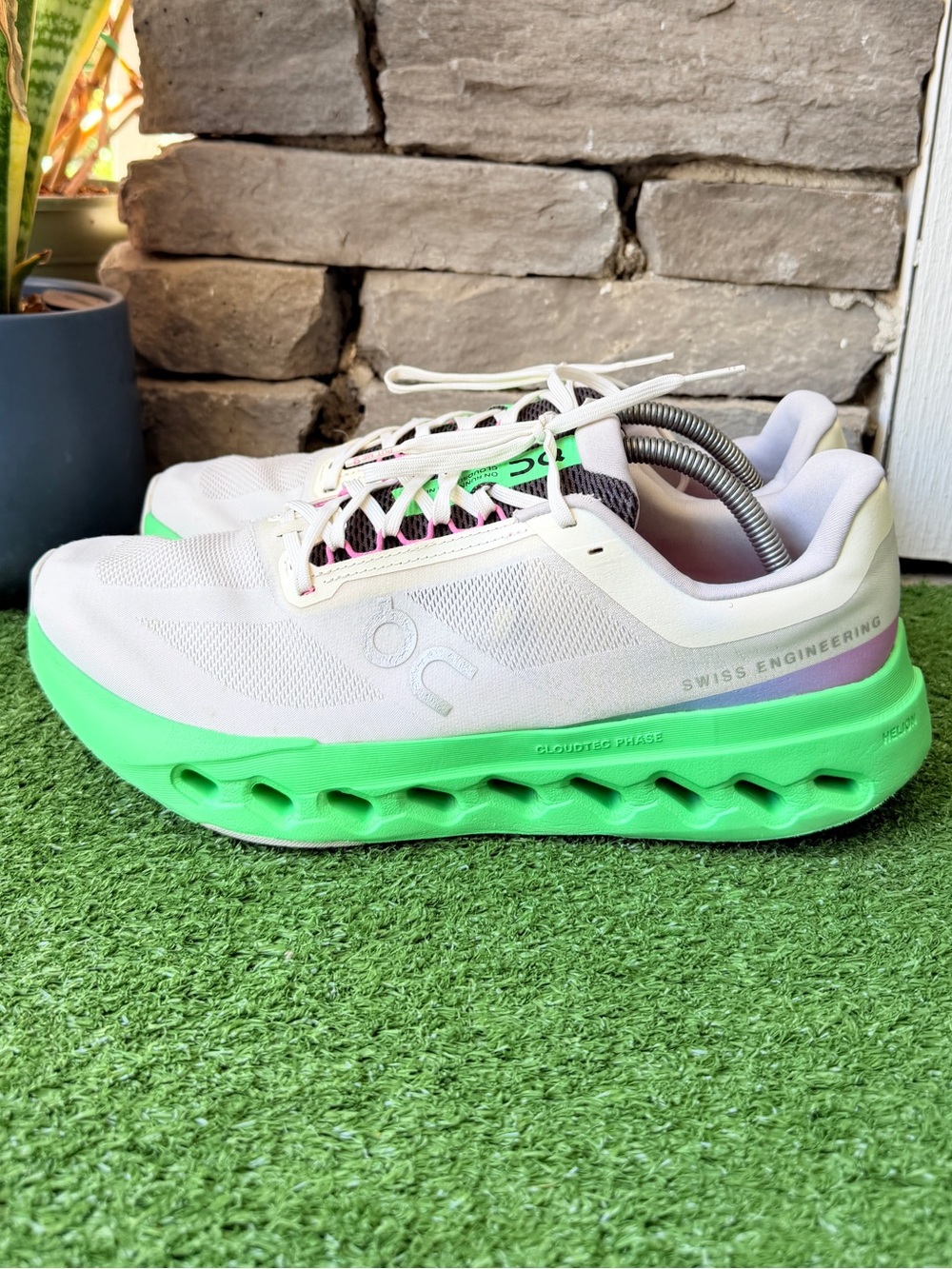 On Cloudsurfer Next Wolf and Honeydew Mens Sneakers